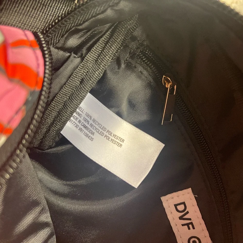 DVF Geometric Pink and Red Crossbody Bag